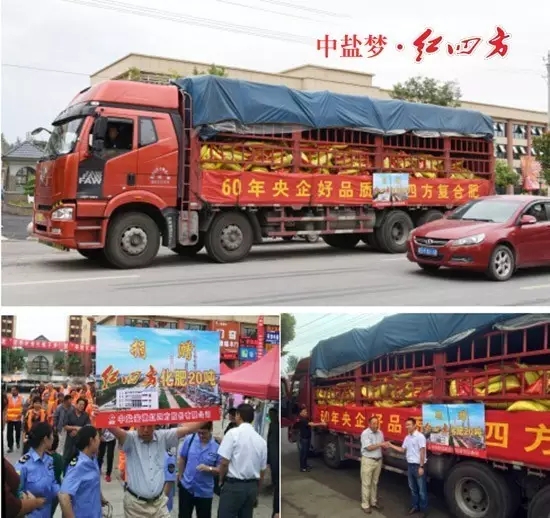 红四方捐赠肥料受到热烈欢迎